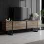 Hanah Home Soporte para TV Luxe - Nogal y Negro